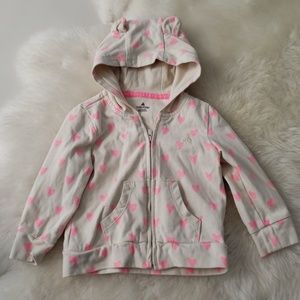 Baby gap heart bear hoodie jacket 6 to 12 months